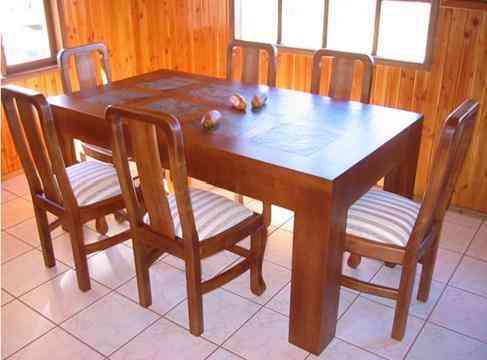 Muebles madera nativa: elegante comedor de madera nativa en región ...