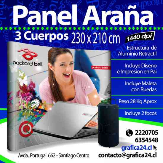 PANEL PUBLICITARIO PARA EVENTOS y FERIAS **Panel Araña**