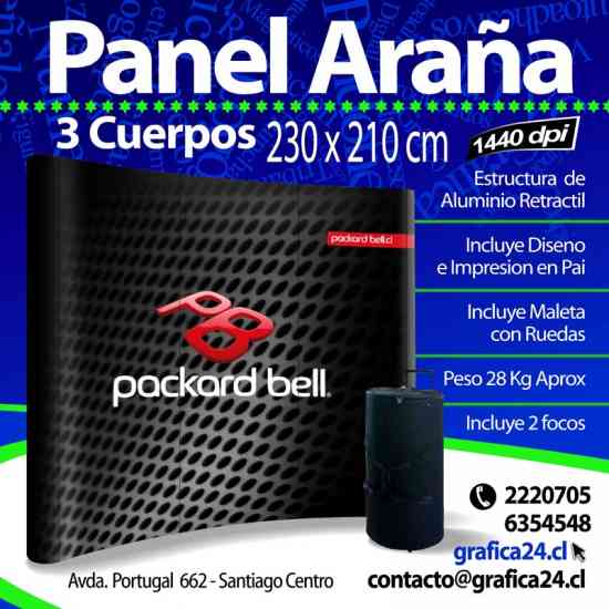PANEL PUBLICITARIO PARA EVENTOS y FERIAS **Panel Araña**
