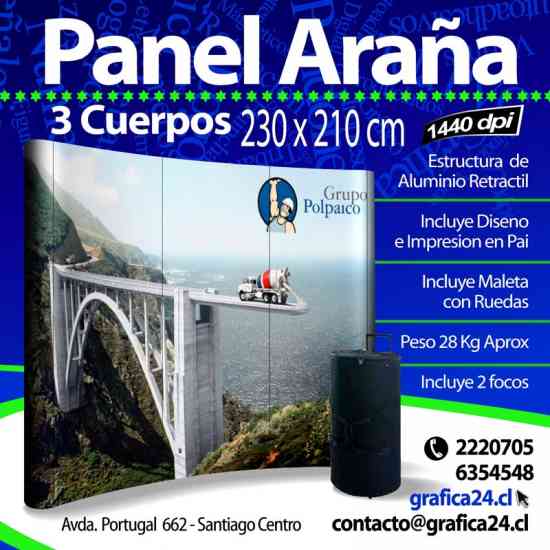 PANEL PUBLICITARIO PARA EVENTOS y FERIAS **Panel Araña**