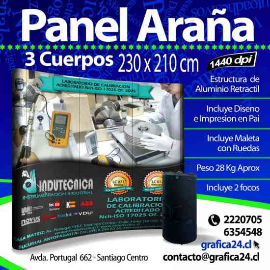 PANEL PUBLICITARIO PARA EVENTOS y FERIAS **Panel Araña**