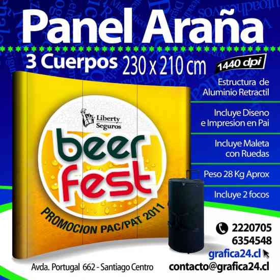 PANEL PUBLICITARIO PARA EVENTOS y FERIAS **Panel Araña**