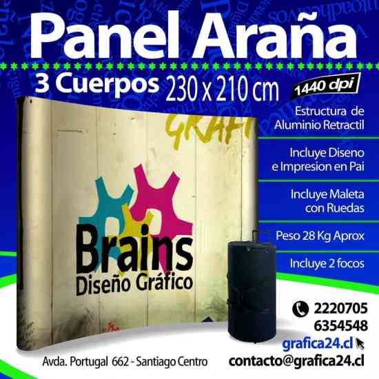 PANEL PUBLICITARIO PARA EVENTOS y FERIAS **Panel Araña**