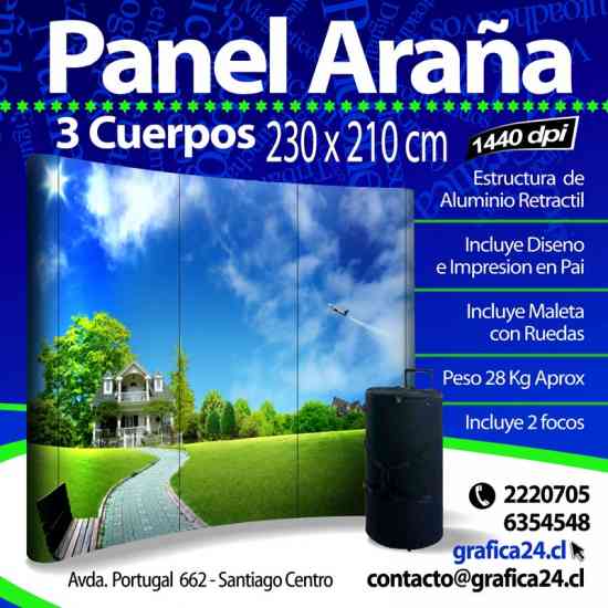 PANEL PUBLICITARIO PARA EVENTOS y FERIAS **Panel Araña**