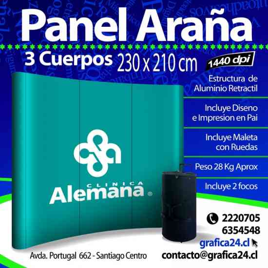 PANEL PUBLICITARIO PARA EVENTOS y FERIAS **Panel Araña**