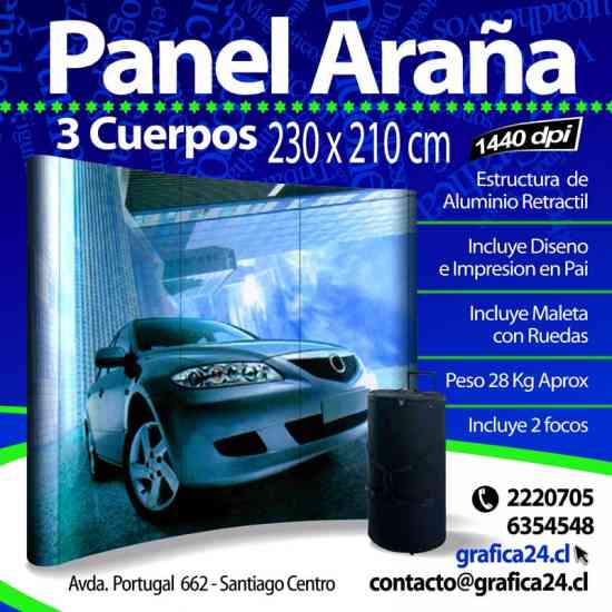 PANEL PUBLICITARIO PARA EVENTOS y FERIAS **Panel Araña**