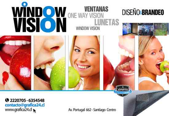 AUTOADHESIVO WINDOW VISION CON PUBLICIDAD PARA VENTANALES